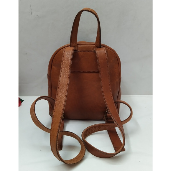 Madewell Brown Leather Zipper Pockets Top handle Backpack main image 16